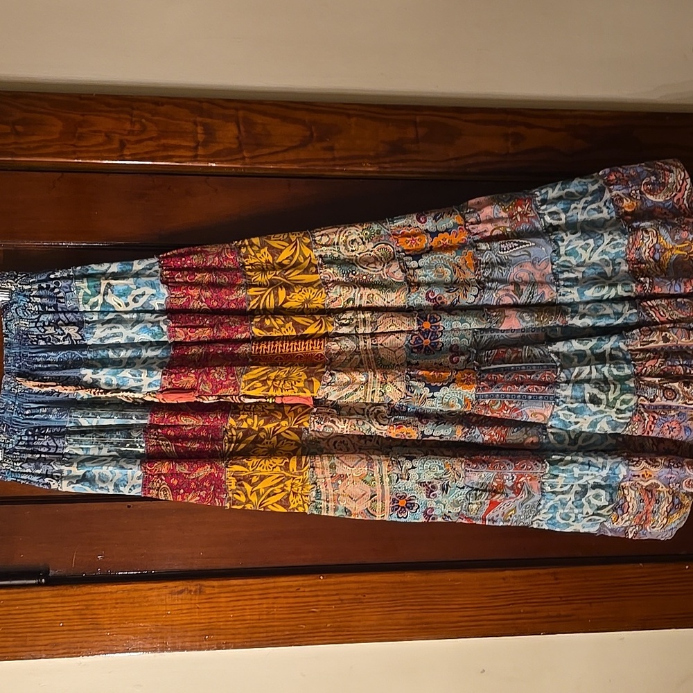 Stunning Boho long printed skirt